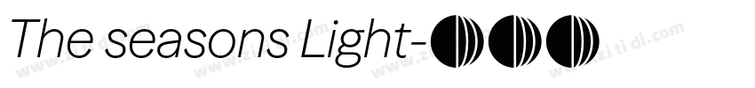 The seasons Light字体转换